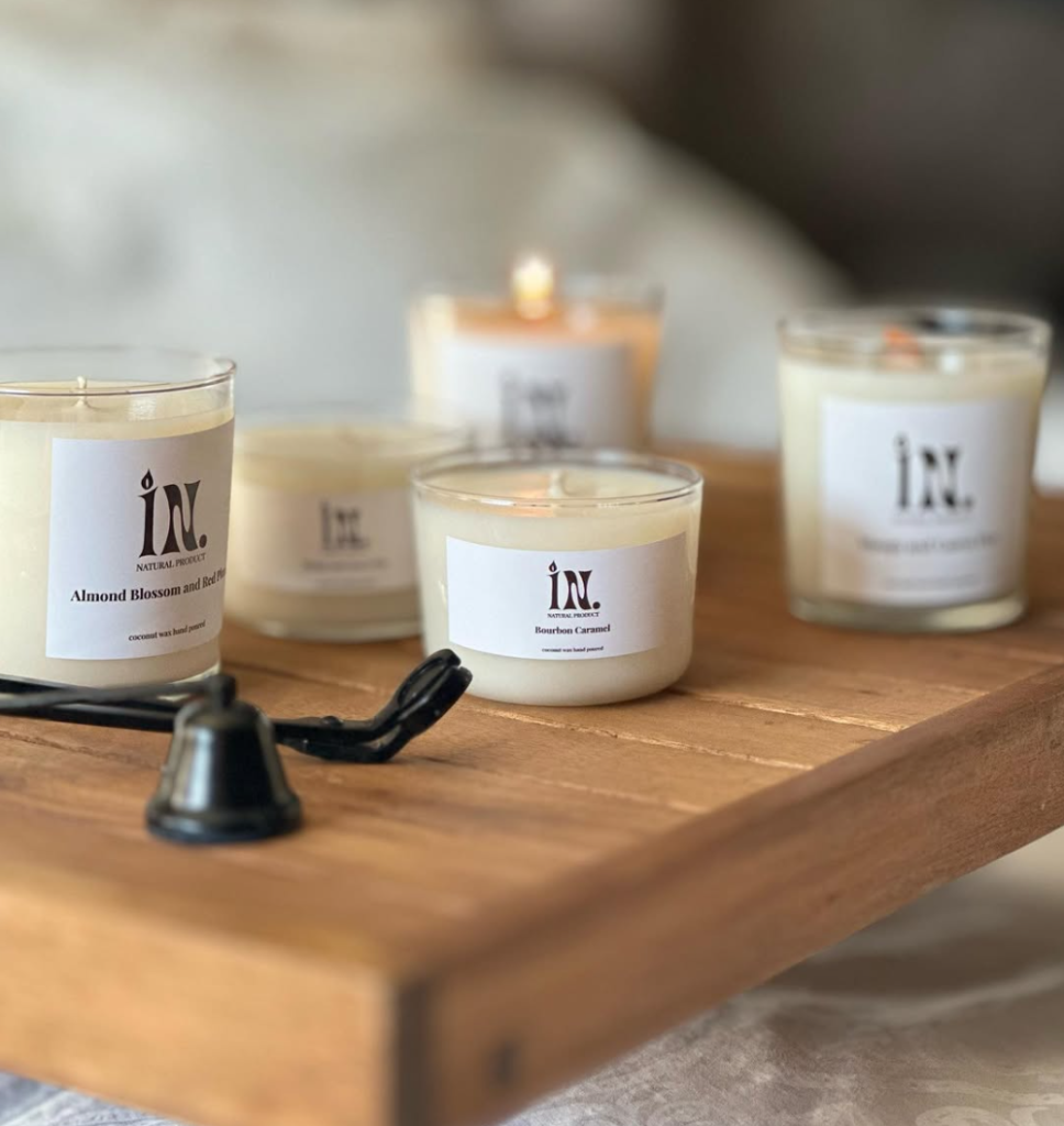 IN Love scented candle in glass