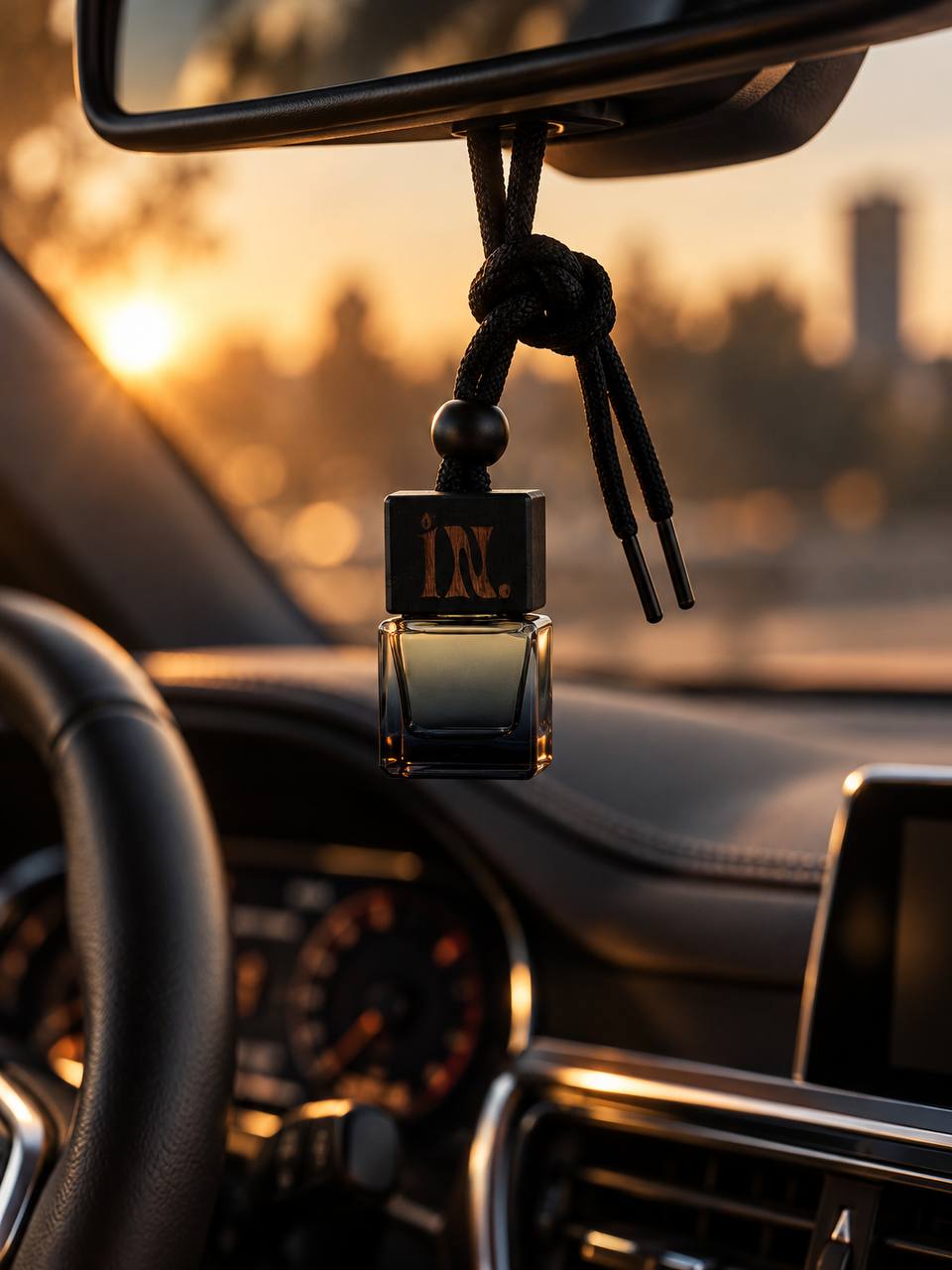 Car fragrance 10 ml — black glass bottle