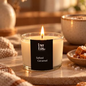 Scented candle 150 g — clear glass