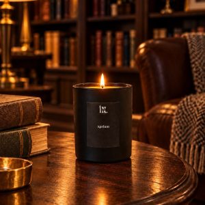 Scented candle 220 g — black matte glass
